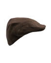 Made in UK Moleskin Shenmore Flat Cap Brown